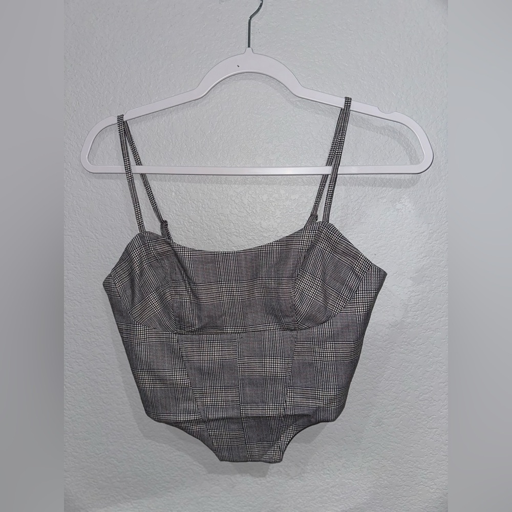 Forever 21 Woven Top/Bustie grey/multi